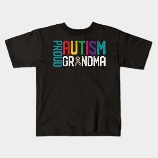 Proud Autism Grandma Autism Awareness Kids T-Shirt